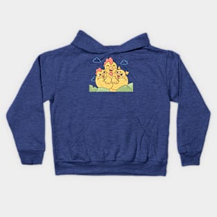 Chicken Family Love Kids Hoodie